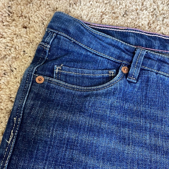 Signature Flare Fit Levi Strauss Company Designer Blue Jeans Size 16 1/2 Plus - Picture 9 of 14